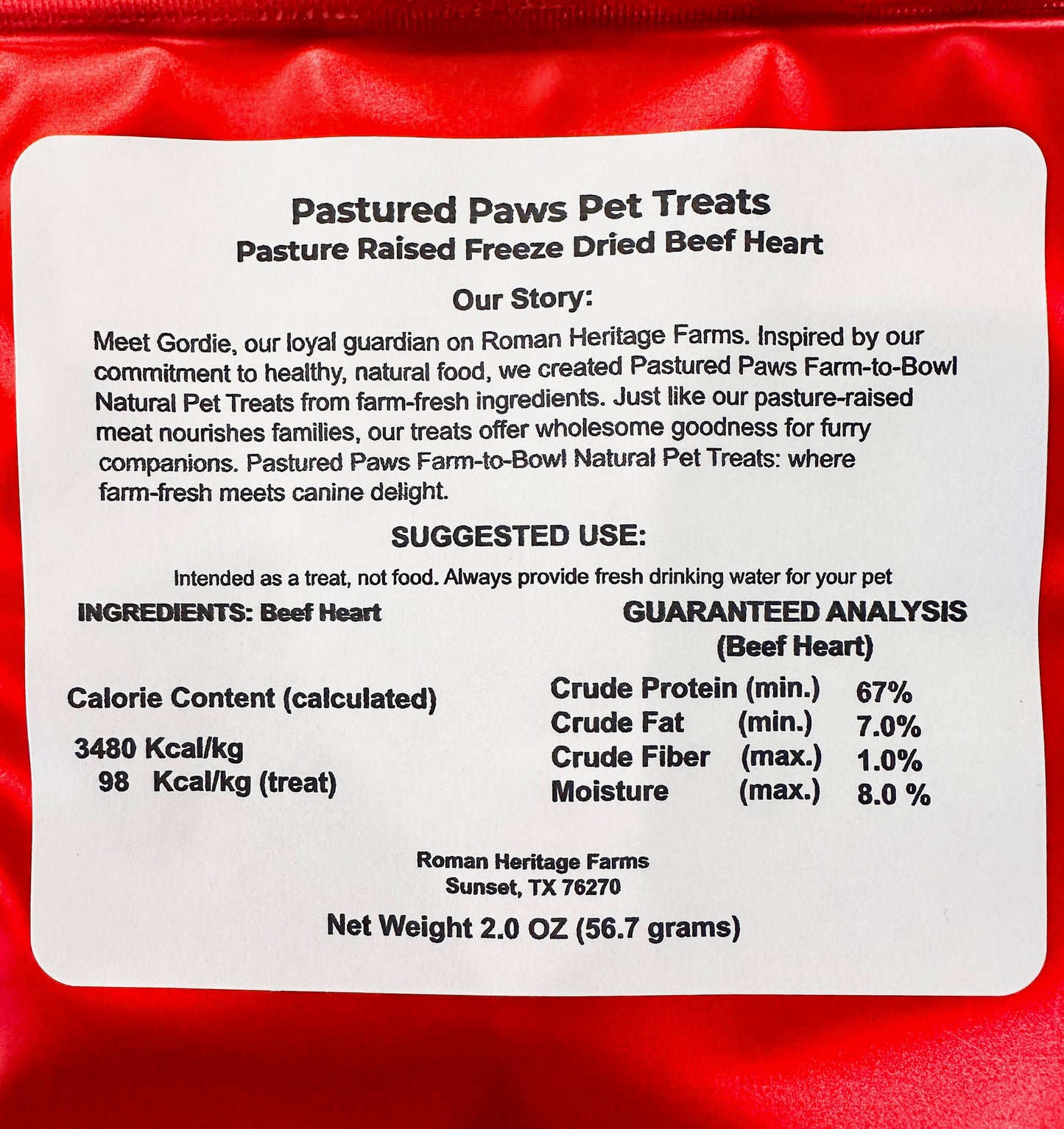 Freeze Dried Beef Heart
