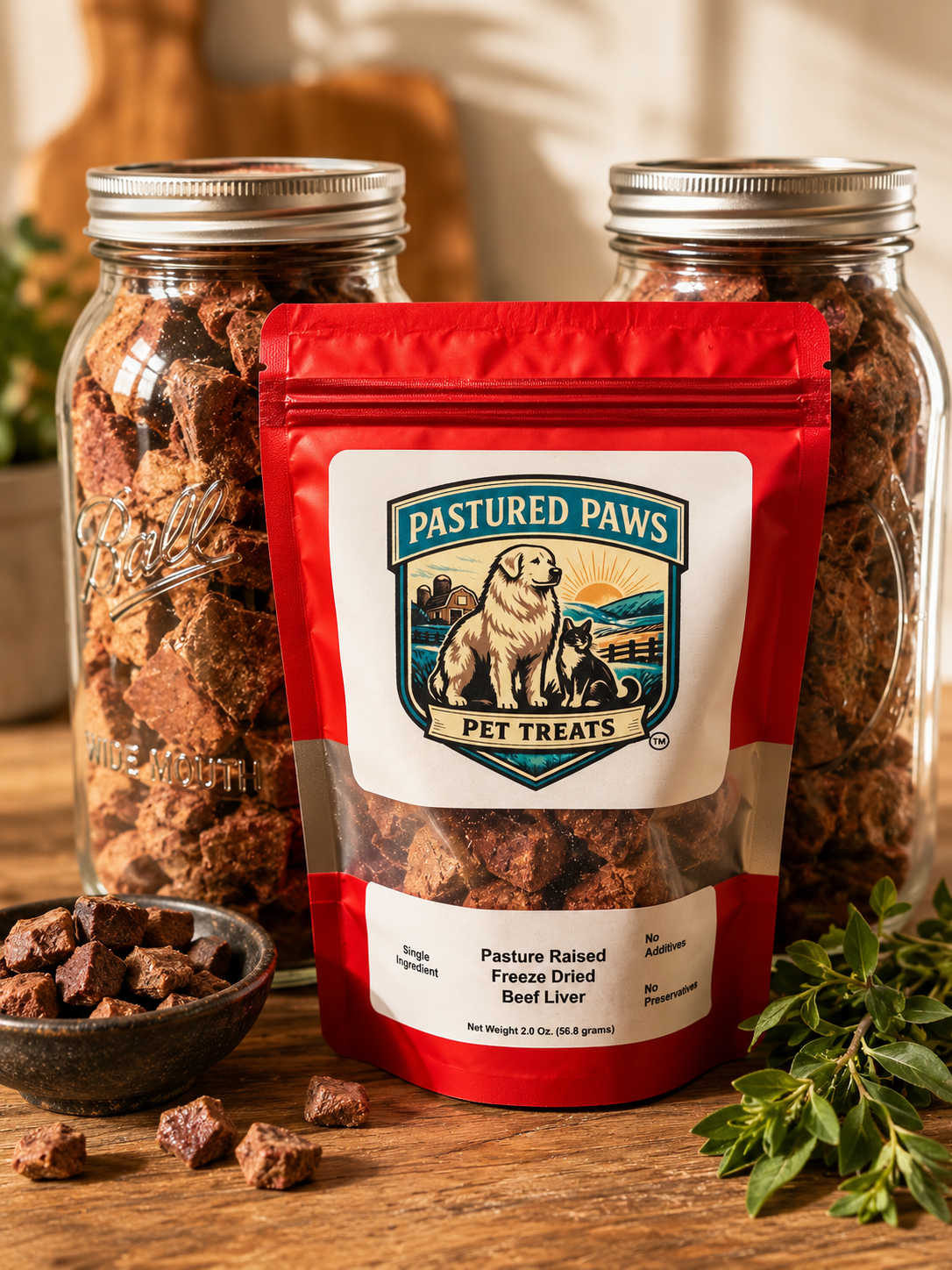 Freeze-Dried Beef Liver Treats for Dogs & Cats