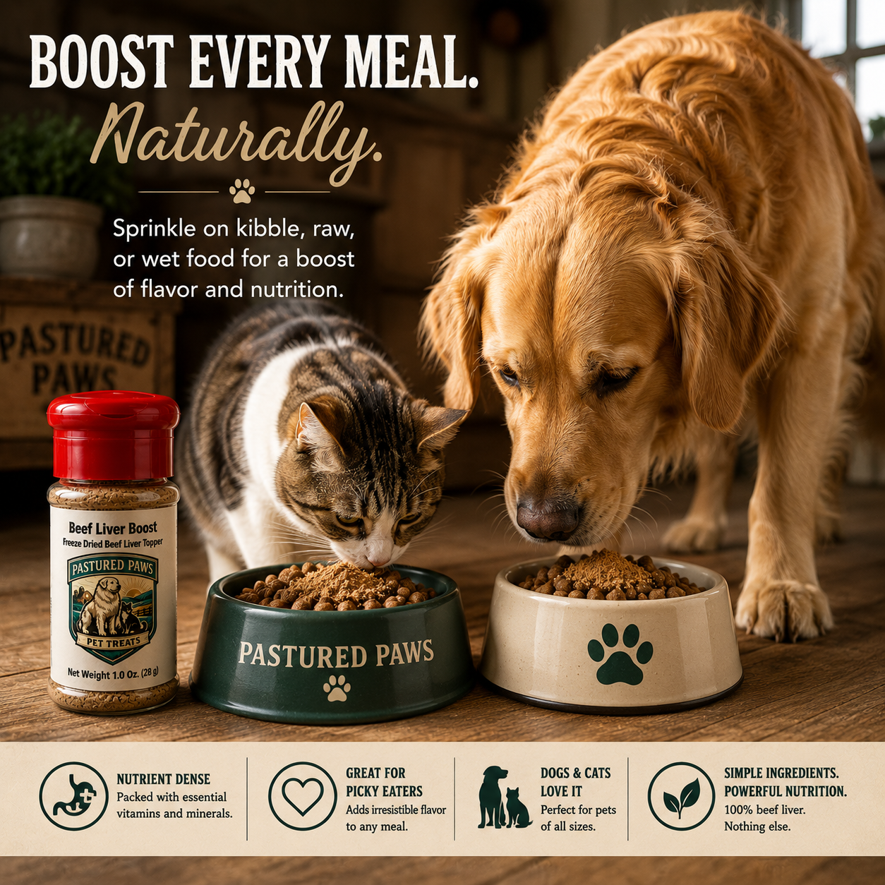 Freeze-Dried Beef Liver Topper for Dogs & Cats